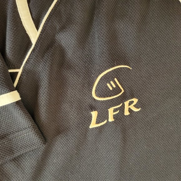Live For Rugby Mens Retro Ireland S/S Rugby Jersey Size XL Black w/Beige - Picture 5 of 12